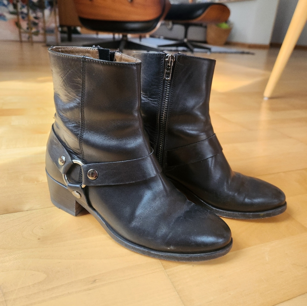 Leather Moto Boots